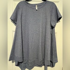 Emerald Blue Casual Short Sleeve Top